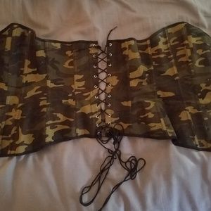 Camo Print Corset